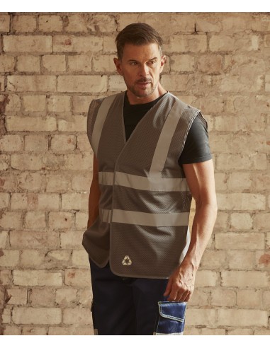 Y-HVW120-Hi-Vis Top Cool Recycled Open Mesh Waistcoat